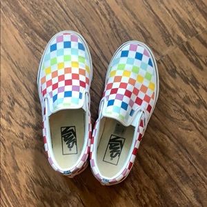 Rainbow Checkered Vans